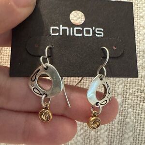 0229-Chico's Two-Tone Artistic Earrings